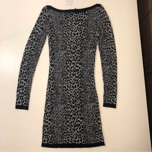 French Connection Leopard Jacquard Dress Women’s size 6 BNWT - Picture 5 of 7